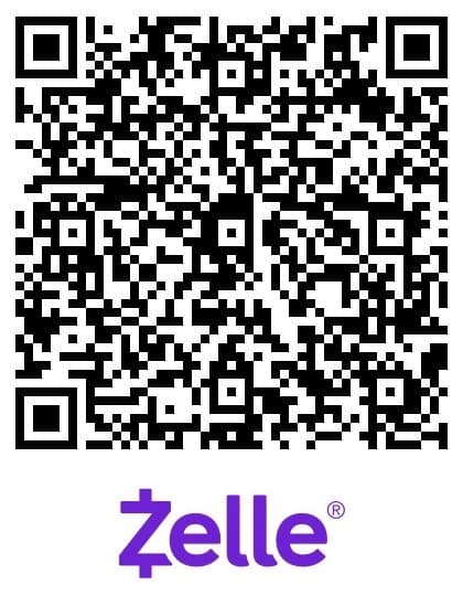 Zelle QR code for the chapter account